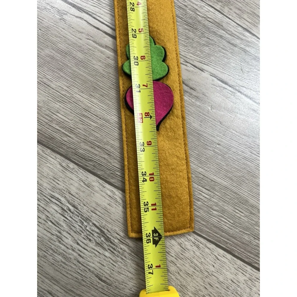 VTG 1970s  handmade yardstick holder Mushrooms On Jute MCM Mid Century Modern